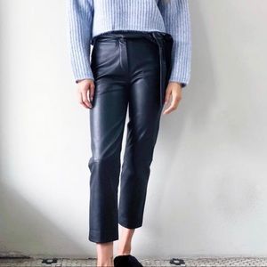 Never used dark blue leather pants